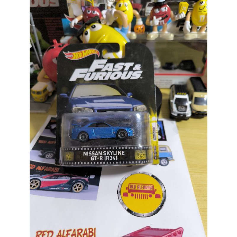 Hot Wheels Nissan Skyline GT-R R34 Fast Furious HotWheels Retro