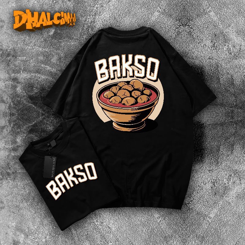 KAOS DISTRO BAKSO FUL COTTON 24S, KAOS PEDAGANG BAKSO, KAOS MAKANAN BAKSO, KAOS BAKSO