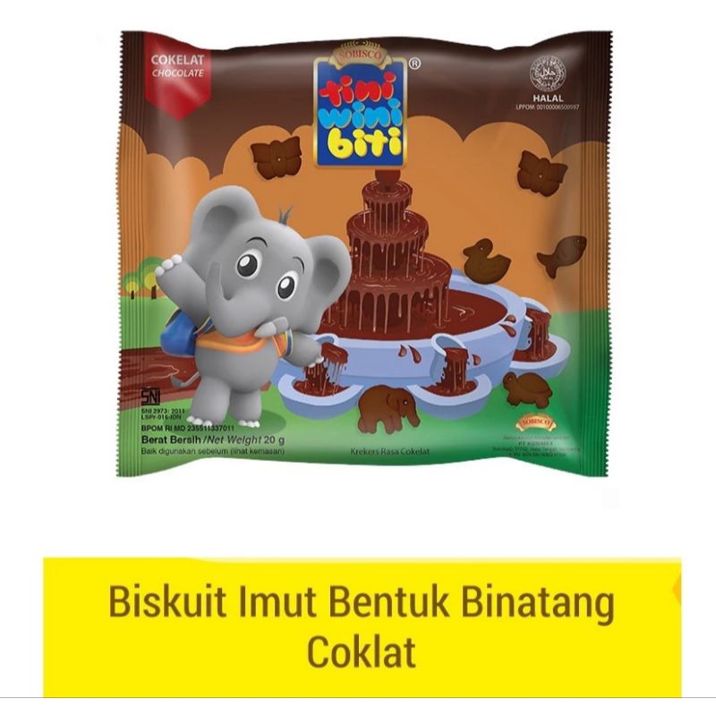 

Tini Wini Biti rasa cokelat 18gr x 10pcs Rencengan