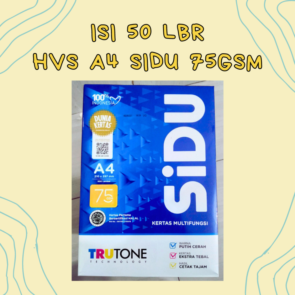 

Kertas HVS A4 75 gsm | isi 50 lembar