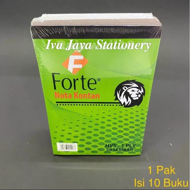 

1 Pak Nota Kontan Forte Kecil ( Isi 10 Buku ) / Nota Bon 1 Ply