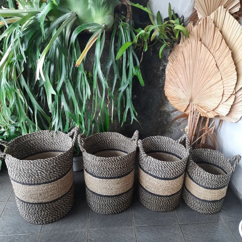 KERANJANG LAUNDRY ANYAMAN SEAGRASS