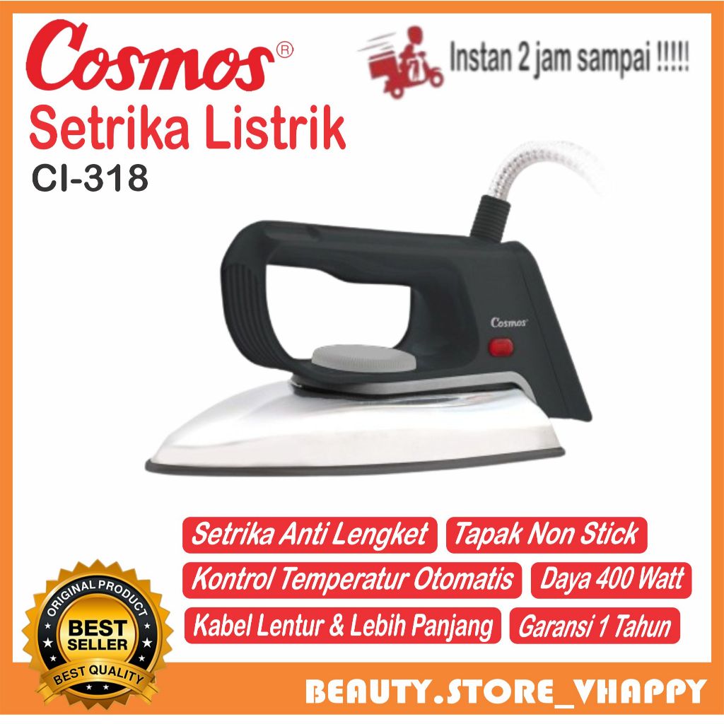 Cosmos Setrika Non Stick Soleplate CI-318