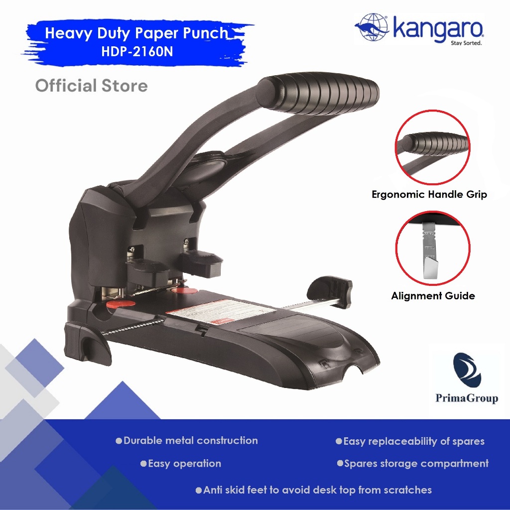 

Pembolong Kertas / Pelubang Kertas 2 Lobang Kangaro 2160N Heavy Duty