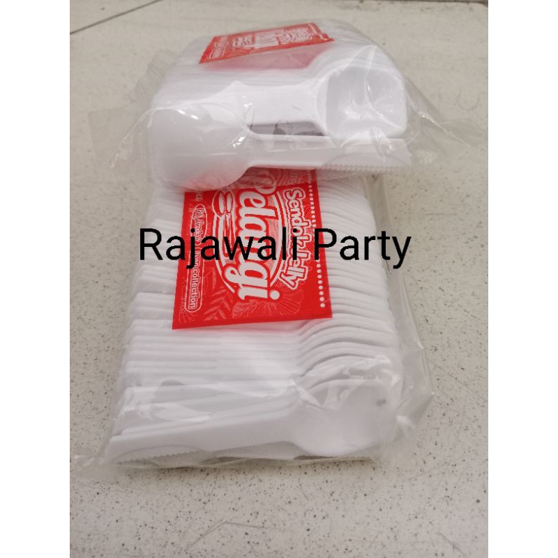 Sendok Jelly Putih isi 100pcs/Sendok Plastik/Sendok Jelly/Sendok Puding Kecil/Sendok Jelly Kecil Put