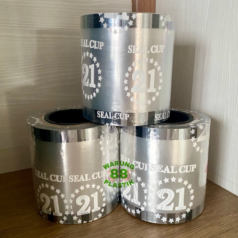 SEAL CUP 21 POLOS ISI 1000 PCS | PLASTIK CUP LID SEALER | SEAL MINUMAN | SEAL TEH POCI | SEAL TEH PO