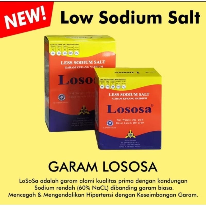 

[READY STOCK] LOSOSA Garam Sehat Kurang Natrium untuk Diet -- 250 gr