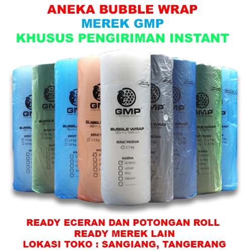 

BUBBLEWRAP GMP INSTANT 125cm x 50m Hitam Putih Bubble wrap ROLL packing