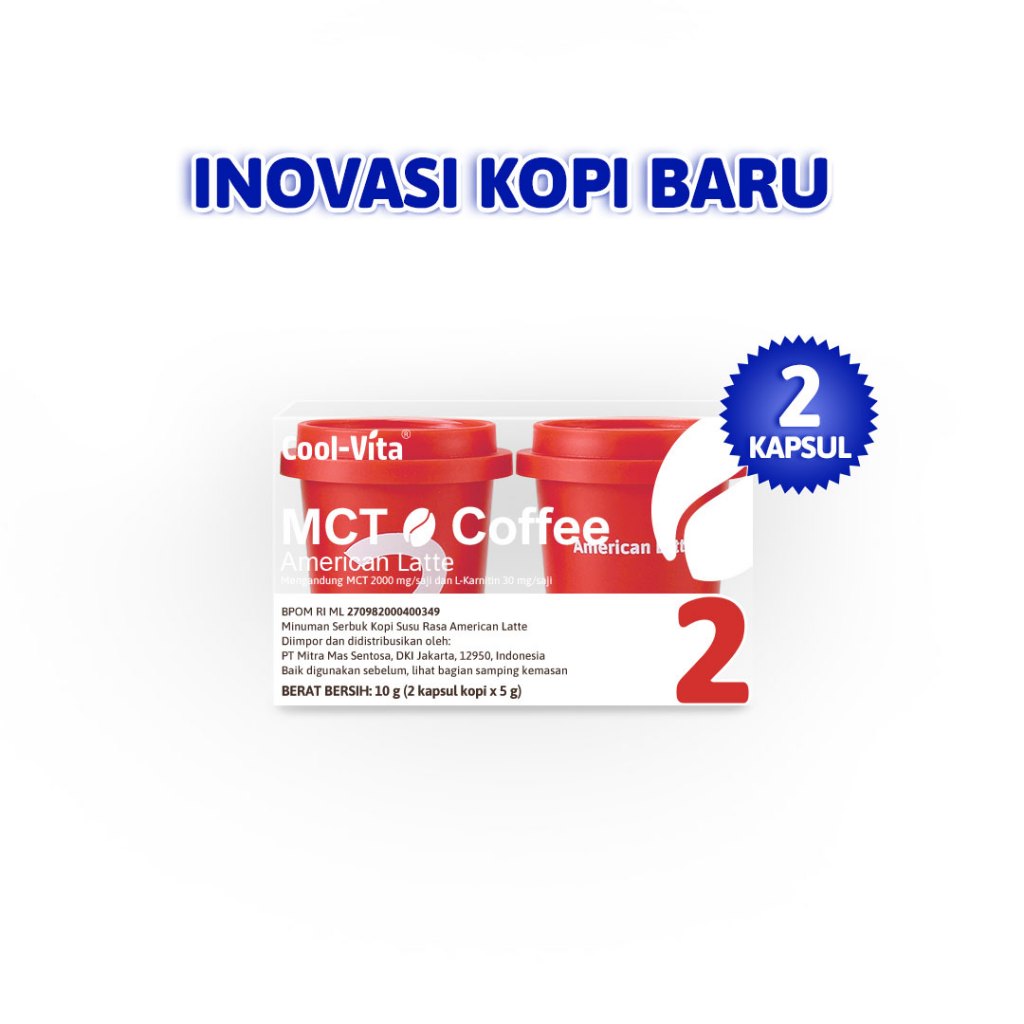 

[Varian Rasa 1 Box] Coolvita MCT Coffee Capsule American Latte Kopi Pembakar Lemak MR