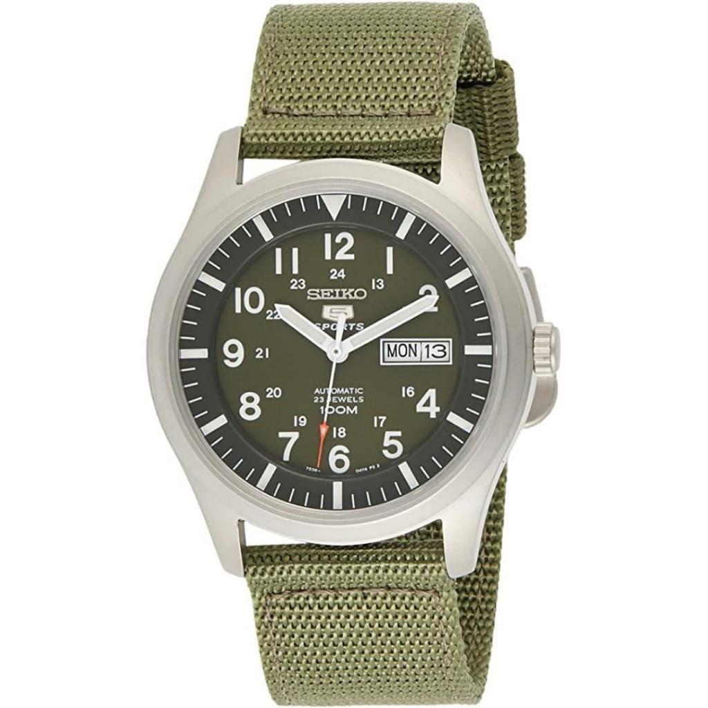 Jam Tangan Seiko 5 Military Automatic Sports SNZG09K1 Canvas