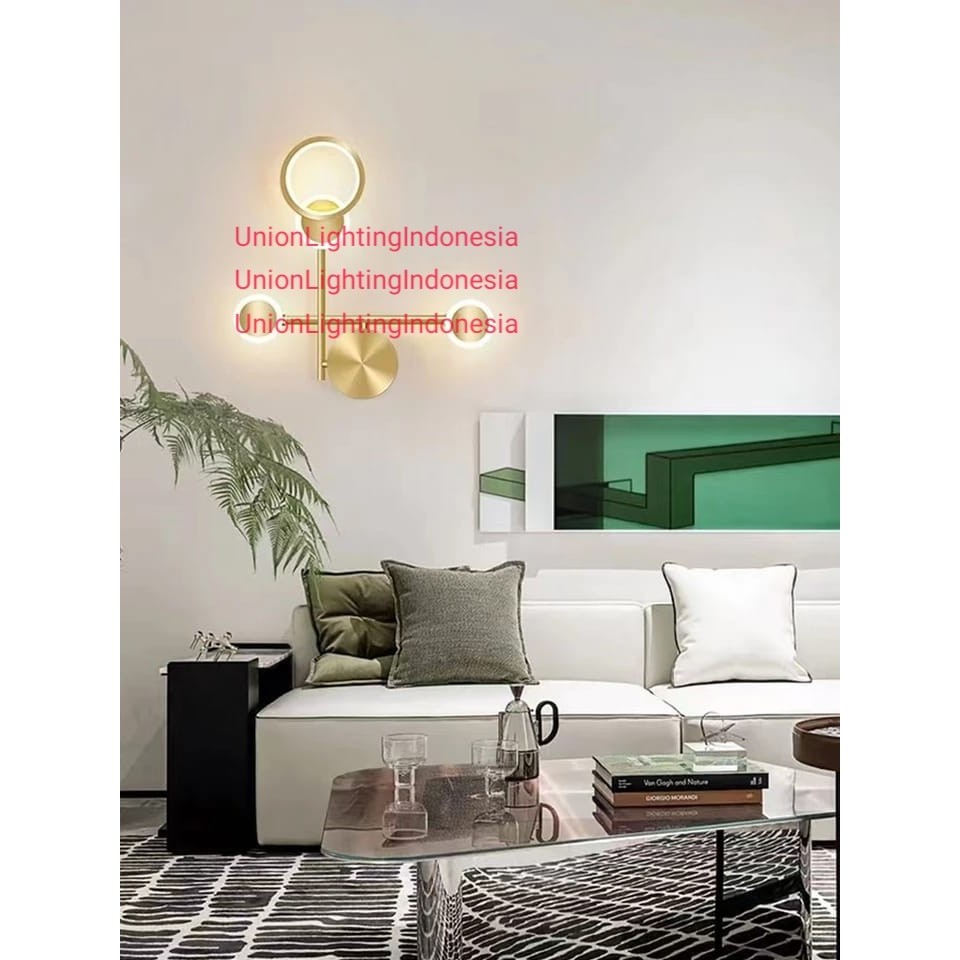 SL804-4 LAMPU DINDING HIAS MINIMALIS AESTHETIC GOLD KAMAR TIDUR TERAS RUMAH MODERN WALL LAMP