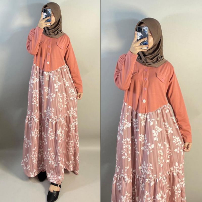 Gamis Voxy Bunga / Gamis Wanita Bunga / Gamis Terbaru