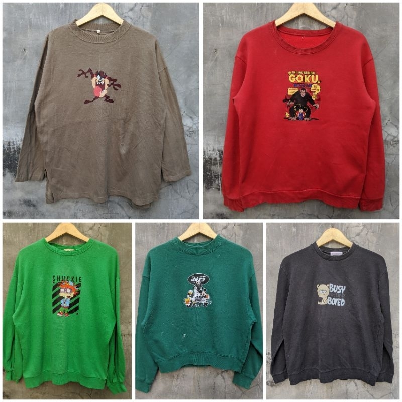 CREWNECK SWEATER PRIA/WANITA  ORIGINAL SECOND PROMO