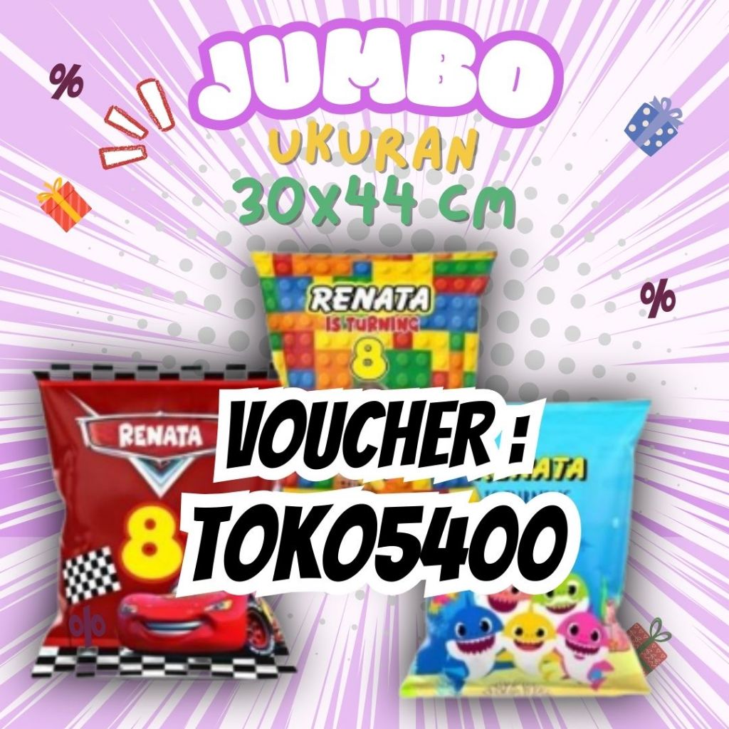 

GIANT POUCH SNACK TERLARIS ukuran 30x44 cm PAKAI VOUCHER | TOKO5400