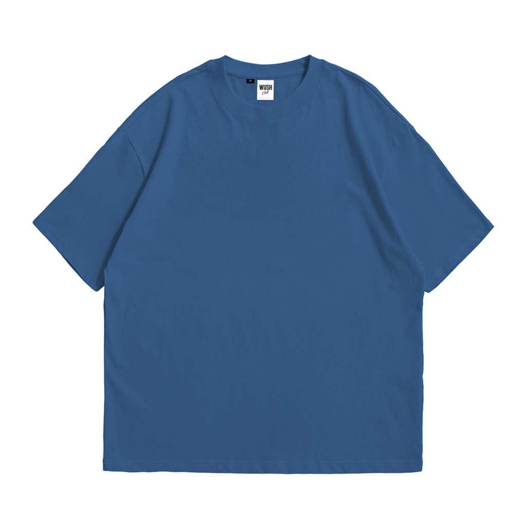 WUSH CLUB OVERSIZED T SHIRT BASIC BAJU KAOS POLOS DISTRO OVERSIZE COTTON COMBAD 24S DENIM BLUE