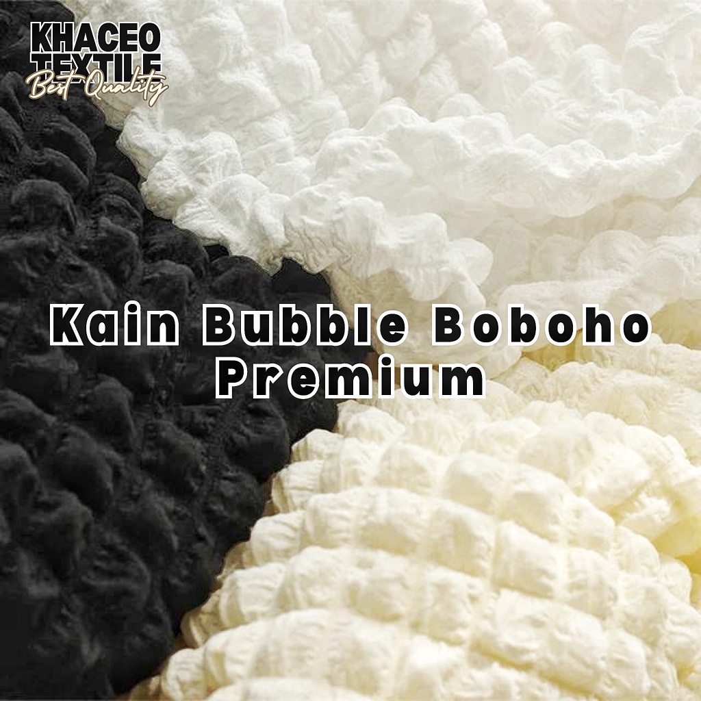 PROMO!! Kain Bubble Boboho Michiko Embos Waffel Tango/ Bahan Bubble Boboho Michiko Embos Waffel Tang