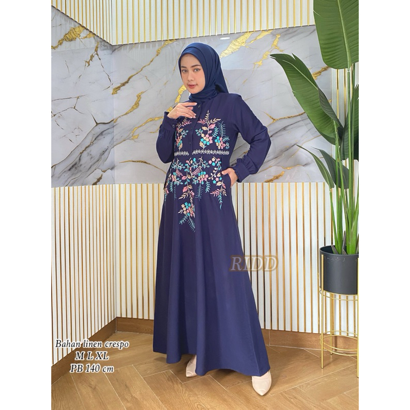RIDD FASHION - GAMIS WANITA/LINEN CRESPO/GAMIS BORDIR