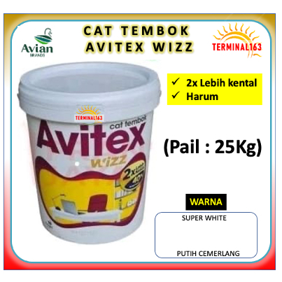 cat tembok avitex wizz pail 25kg