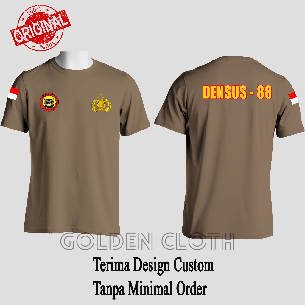 Kaos Dalam/ Dalaman Polisi DENSUS-88 Baju Polisi Cokelat