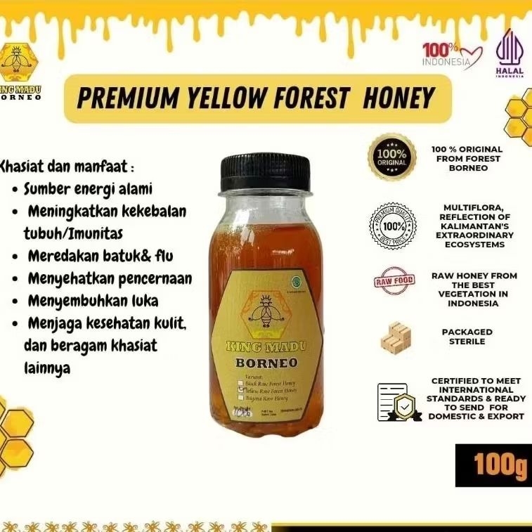 

King Madu Borneo Madu Kuning Hutan Asli Kalimantan 100gr