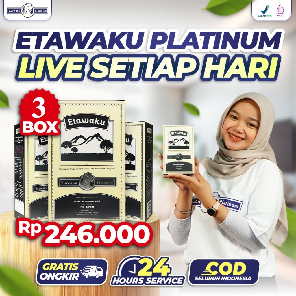 

Susu Kambing Bubuk Etawaku Platinum 3 Box Mengatasi Masalah Tulang Dan Sendi Dewasa