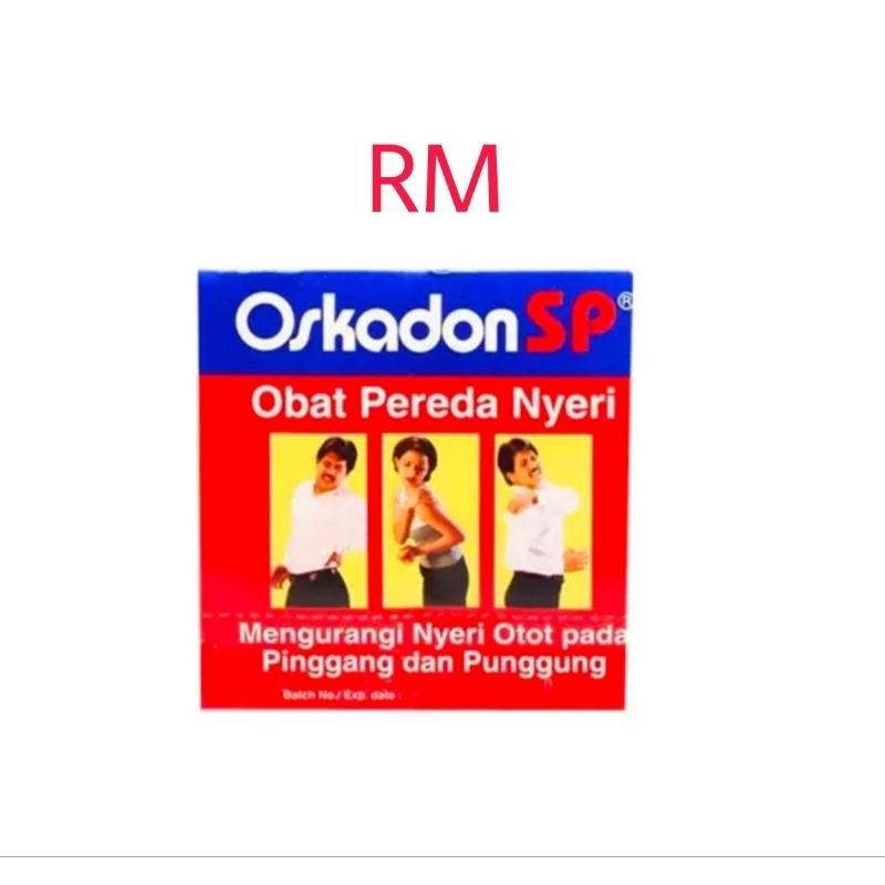 1 lembar Oskadon sp 1strip isi 4 tablet obat pereda nyeri/sakit pinggang/nyeri otot