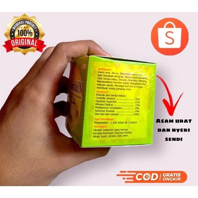 

mintolanA cod kirim hari ini 1 box isi 10 sachet herbal asam urat (montaline) original aturan minum