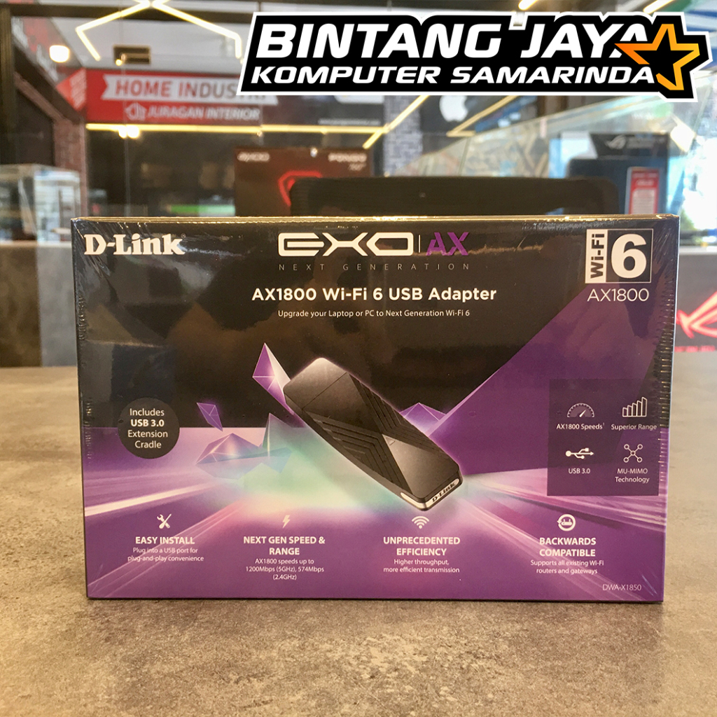 D-LINK DWA-X1850 EXO AX AX1800 WiFi 6 USB Adapter