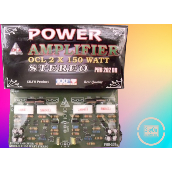 KIT POWER AMPLIFIER OCL 2X150W STEREO CKJ PHB 202DR ORIGINAL