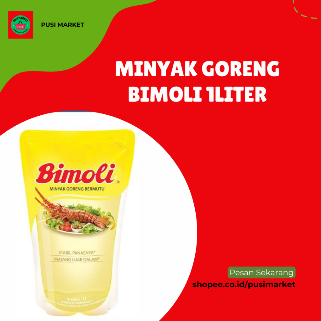 

PM Minyak Goreng Bimoli 1000ML / Minyak Goreng Bimoli 1Liter 1L