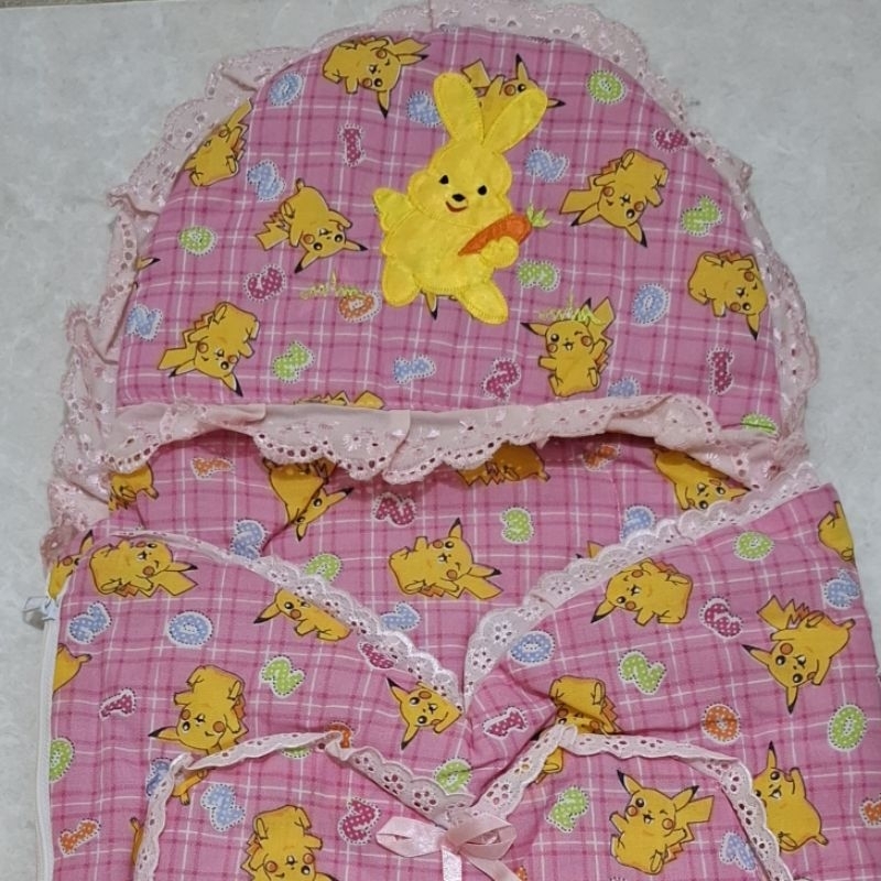 Selimut Bayi Bedong Baby Pink Risleting