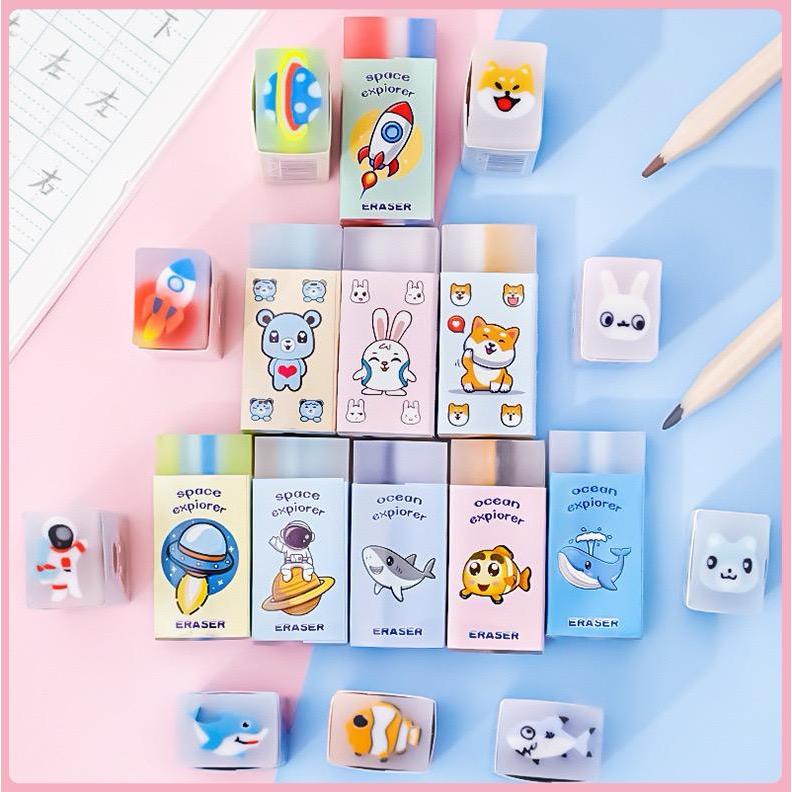 

Penghapus Karakter Motif Kartun Lucu Warna Warni / Setip Aman untuk Anak / Alat Tulis Sekolah