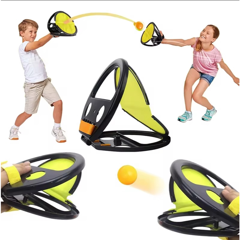 Mainan Lempar Tangkap Bola Raket Bat Jepit Net Jari Tangan 2 Pantul Memantulkan Lontar Lempar Dorong Bola Ping Pong Racket Throw And Catch Ball Anak Dewasa Gabut Outdoor Indoor Portable permainan lempar bola single double group free 2 bola