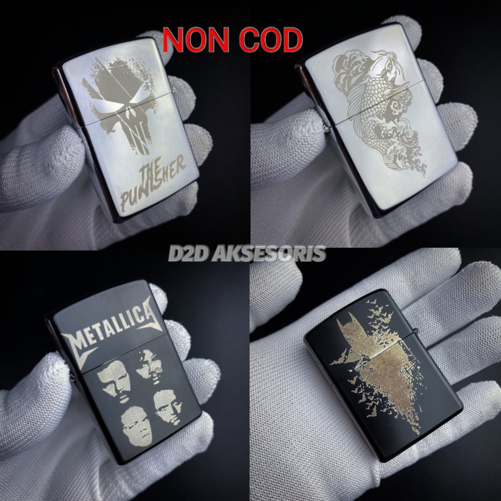 korek api minyak/pemantik api premium warna dazzel dan gold custom nama logo