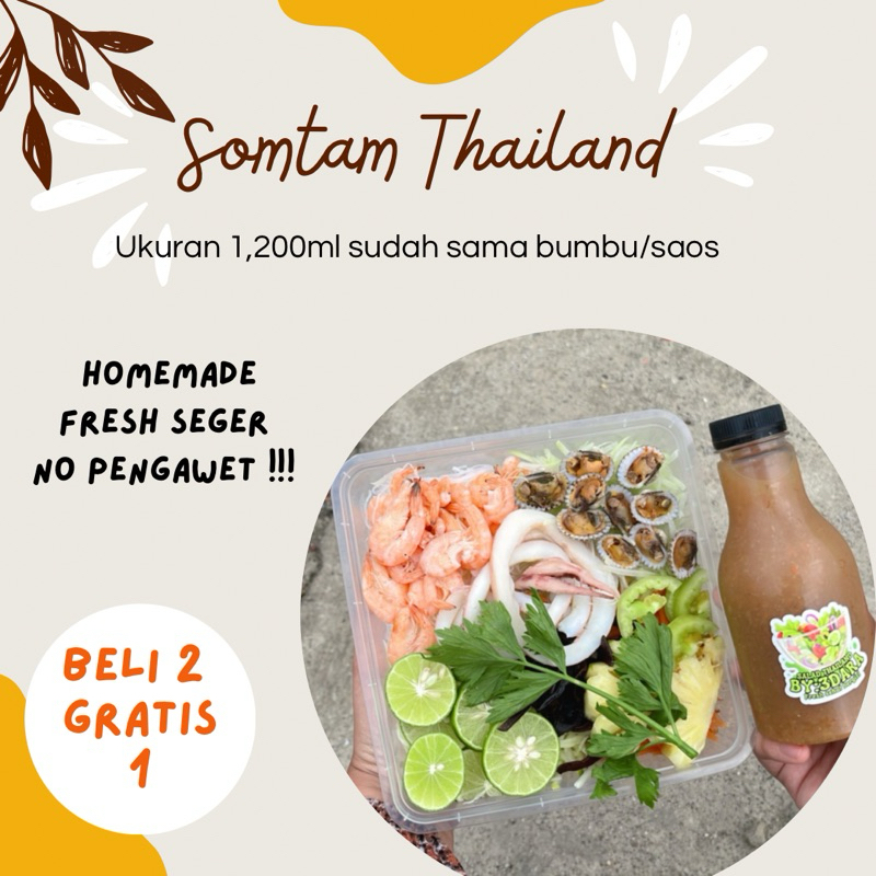

Ready Salad Thailand / somtam thailand uk 1,200ml udah sama saos