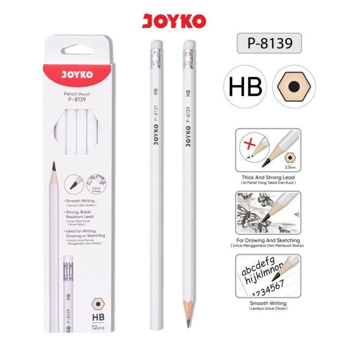 

Pencil HB / Pensil HB Joyko P-8139 1 lusin isi 12 pc