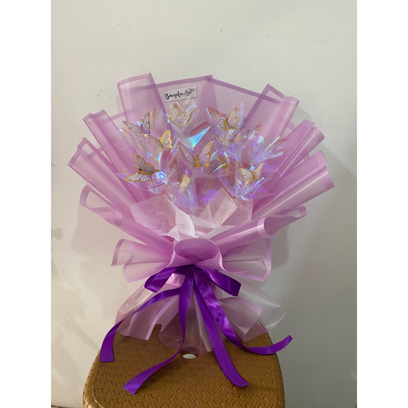 Bouqet kupu kupu Bandung TERMURAH READY SIAP KIRIM INSTANT | buket snack | buket bunga | buket kupu 