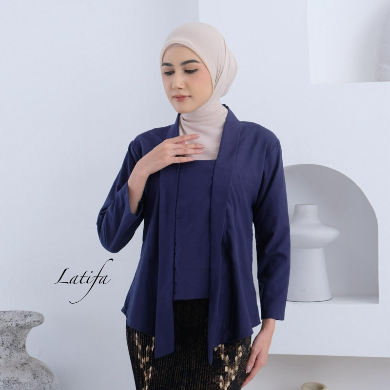 ATASAN KEBAYA KUTUBARU POLOS LENGAN PANJANG