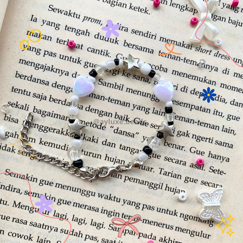 BLACK BEADS | Gelang Manik-Manik | Gelang Aesthetic | Gelang Manik-Manik Hitam