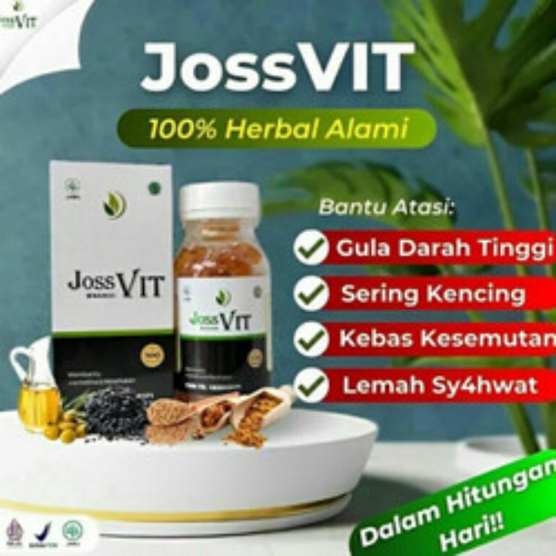 Joss vit ecer isi 30 kapsul original atasi kolestrol, asam urat, darah tinggi.