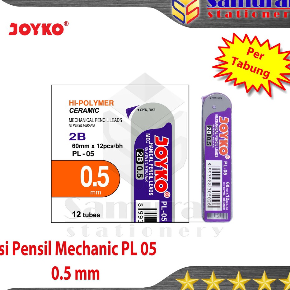 

READY STOCK isi Pensil Mekanik PL 5 mm Per Lusin Mechanical Pencil PL5 Pak 5mm isi Pensil Cetek Kecil 1 pak isi 12 tube