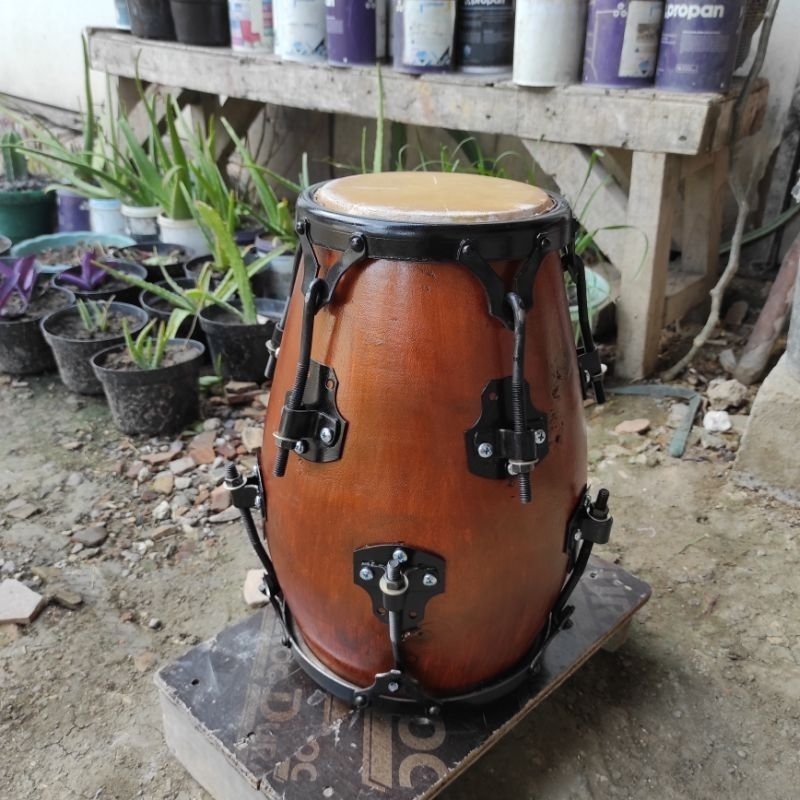 Kendang Jaipong - Kempul Dobel Satuan Bijian Atas Bawah Dobel Ring V5 Besi Hitam