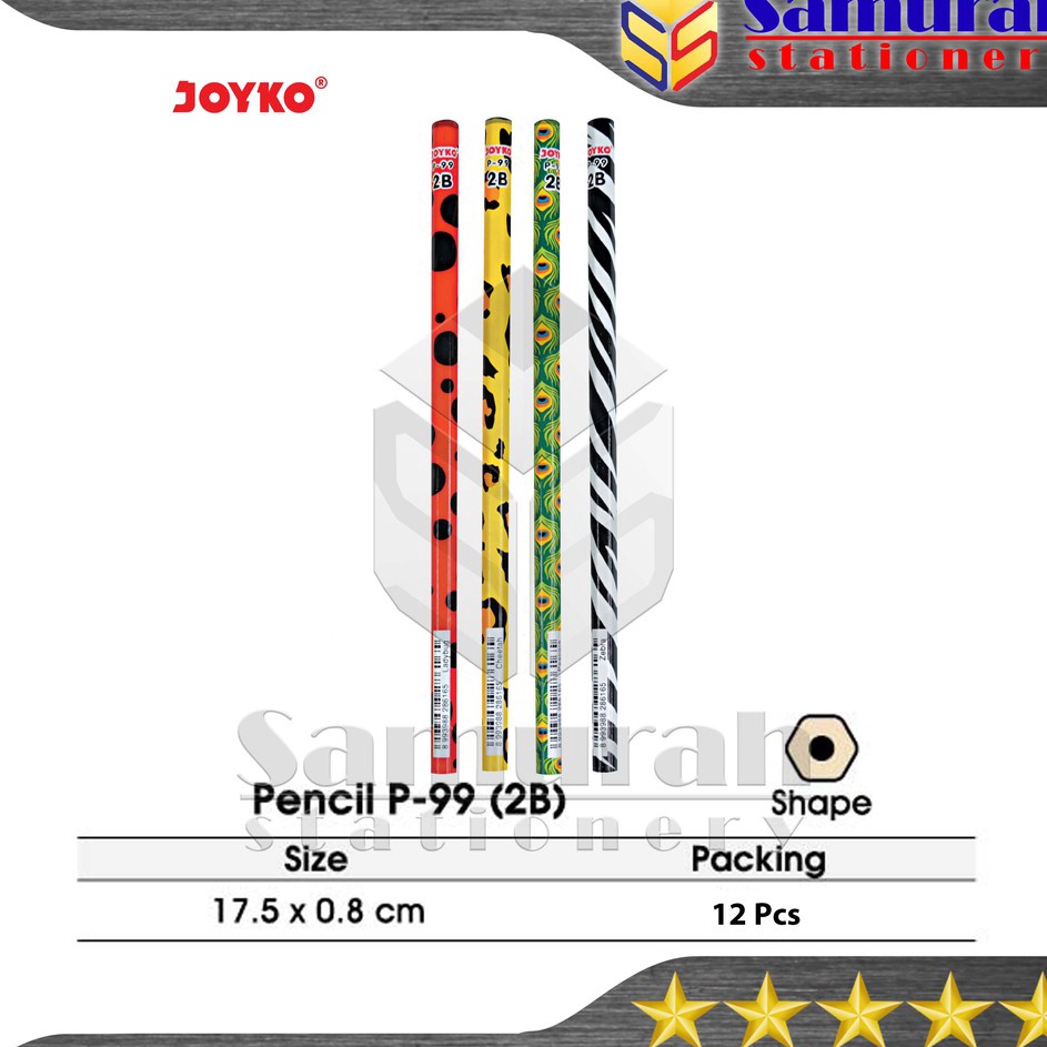 

ORDER SAJA GAN Pensil Kayu 2B P 99 Animal Wooden Pencil P99 Pensil Raut P99