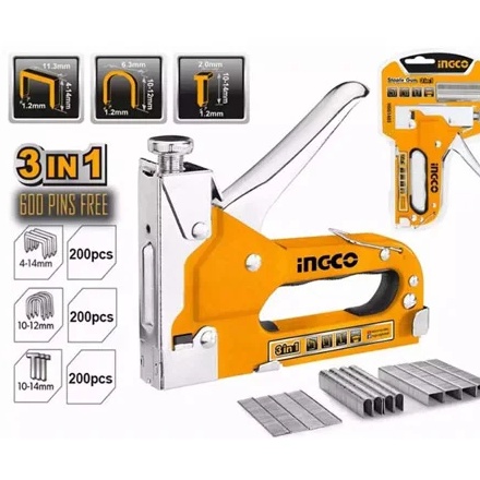 

HARGA GROSIR Staple Tembak 3 in 1 Way INGCO HSG145 Jok Hekter Staples Steples
