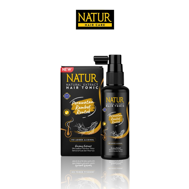 Natur Hair Tonic Ginseng Tonik Menguatkan Akar Rambut Mengatasi Rambut Rontok