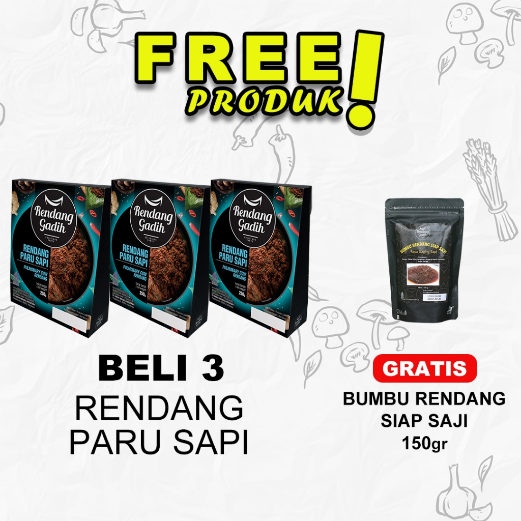

Rendang Gadih - Paket 3 pcs Paru Sapi @ 250 g