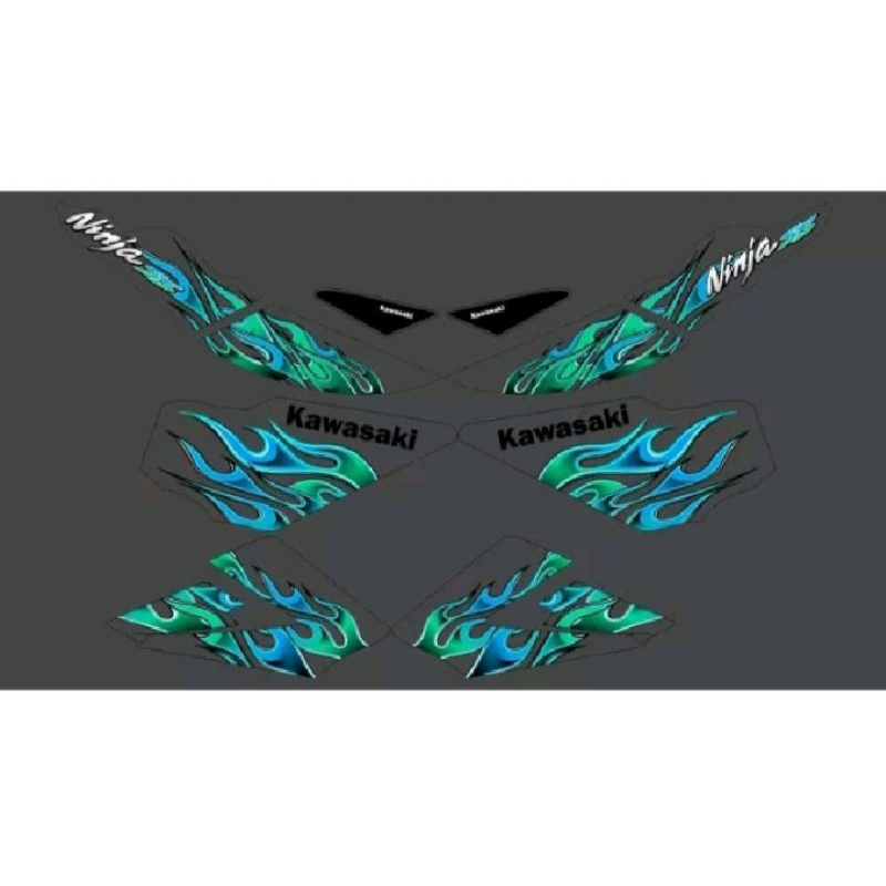 STRIPING NINJA SS MOTIF FIRE ARAI TRANSPARAN CUSTOME TERBARU VIRAL FYP