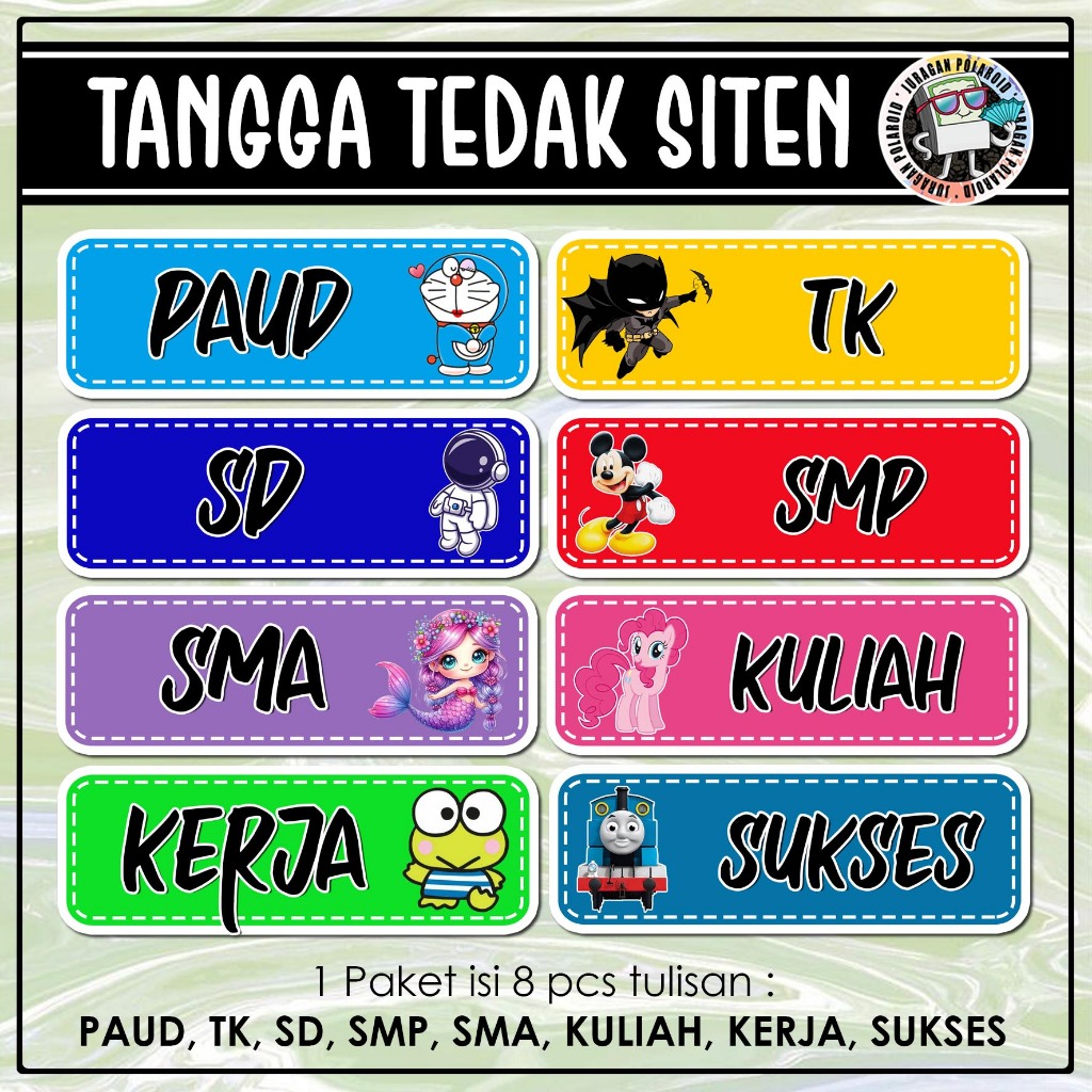 (KATALOG B) Tulisan tangga tedak siten murah