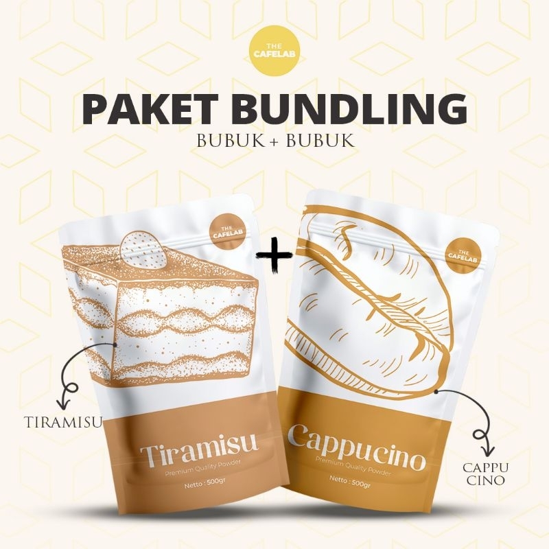 

Bundling Bubuk Minuman Tiramisu + Cappucino Premium 500gr / All Premium dan Terlaris / Cafelab