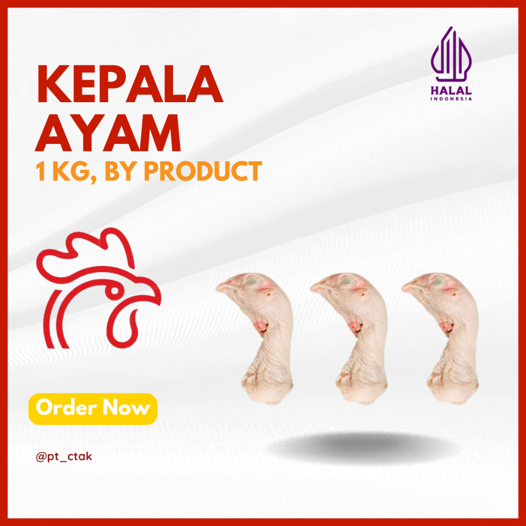 

Kepala Ayam (Sudah Potong Paruh) (FRESH & FROZEN) kemasan 1 Kg